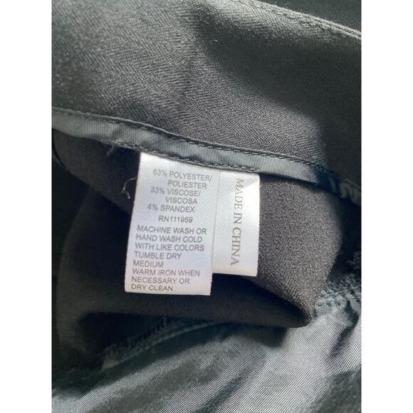 Atelier Women’s Black Flat Front Seam Ankle Pants‎ Sz 4 - Picture 10 of 11